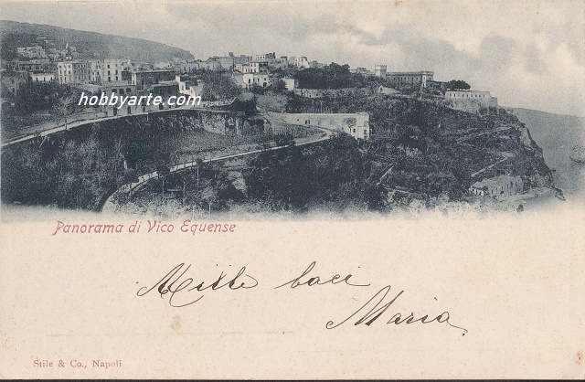 Vico Equense (ar-0208) Panorama - Viaggiata 1901