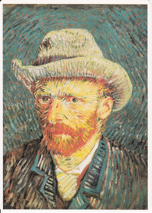 Van Gogh Vincent - Autoritratto con cappello di feltro