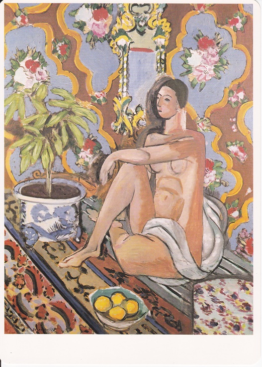 Matisse Henri - Figura decorativa su sfondo ornamentale