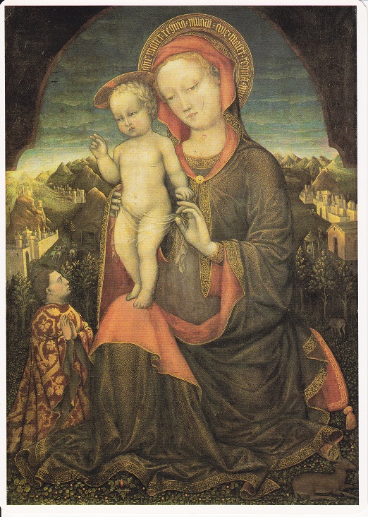 Bellini Jacopo - Madonna con bambino e Lionello D'Este