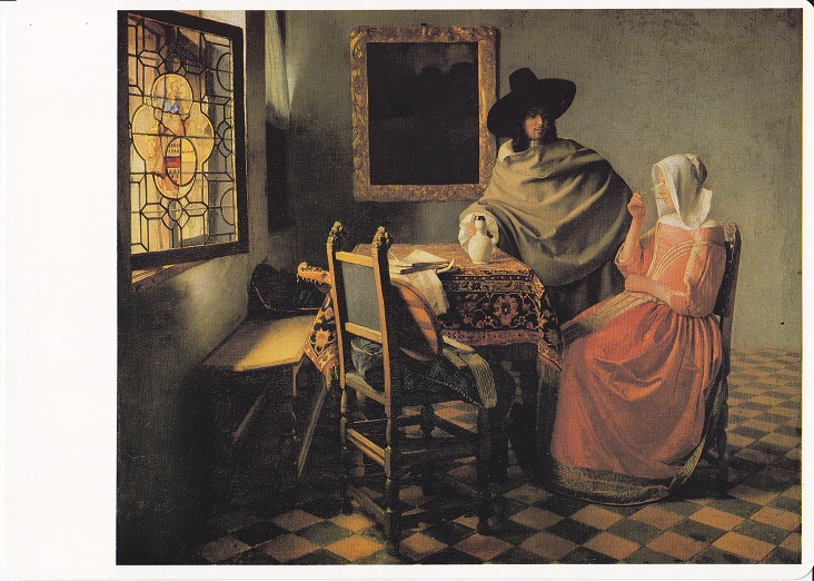 Vermeer Jan - Gentiluomo e donna che beve