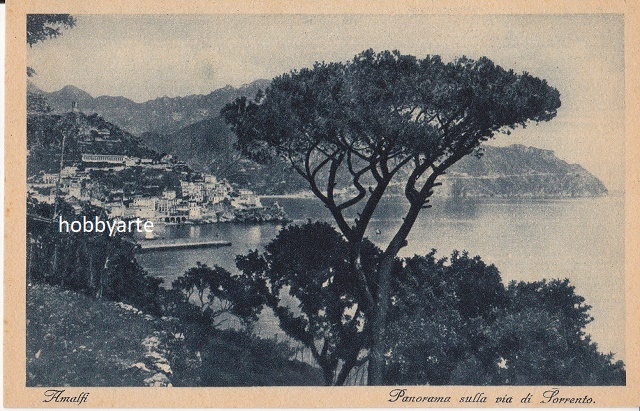 Amalfi - Panorama sulla via di Sorrento- NON Viaggiata-(ax-0001)