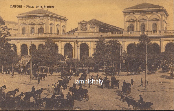 Napoli - Piazza della Stazione - Viaggiata 1913-(ax-0063)-fp