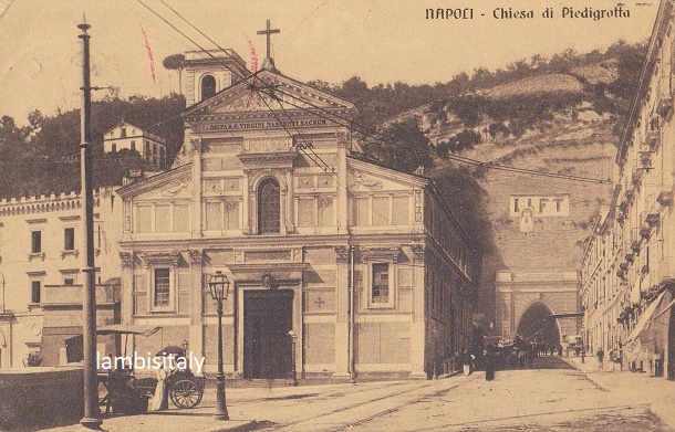 Napoli (ax-0078) Chiesa di Piedigrotta - Viaggiata 1914