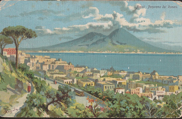 Napoli - Panorama dal Vomero - Viaggiata 1911 ?-(ax-0103)-fp