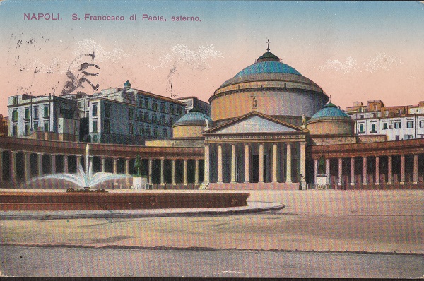 Napoli - S.Francesco di Paola -  Viaggiata 1913 (ax-0109)-fp