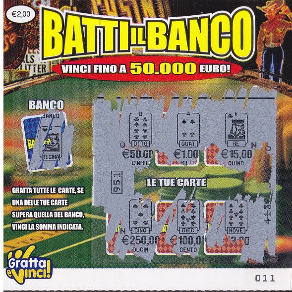 Batti il BANCO (011) 0009- Nu. Catalogo 2-3 - (cv  15,00)