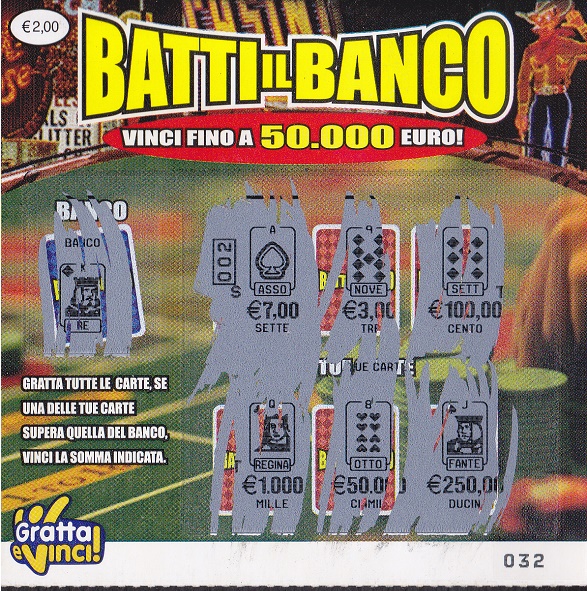 Batti il BANCO (032) 0009- Nu. Catalogo 2-3 -(cv  7,00)