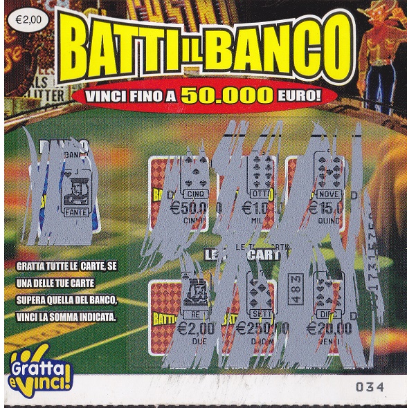 Batti il BANCO (034) 0009- Nu. Catalogo 2-3 -(cv  2,00)