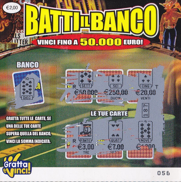 Batti il BANCO (056) 0009- Nu. Catalogo 2-3 -(cv  3,00)