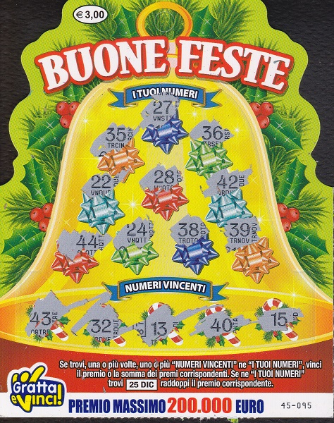 Buone FESTE ( 45-095 ) 1124 - Nu. Catalogo 3-121