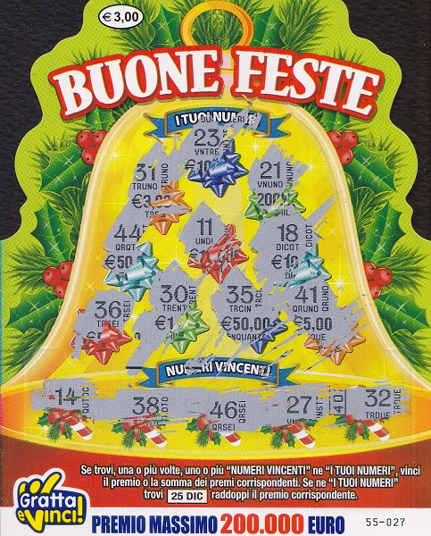 Buone Feste (55-027) 1124- Nu. Catalogo 3-121