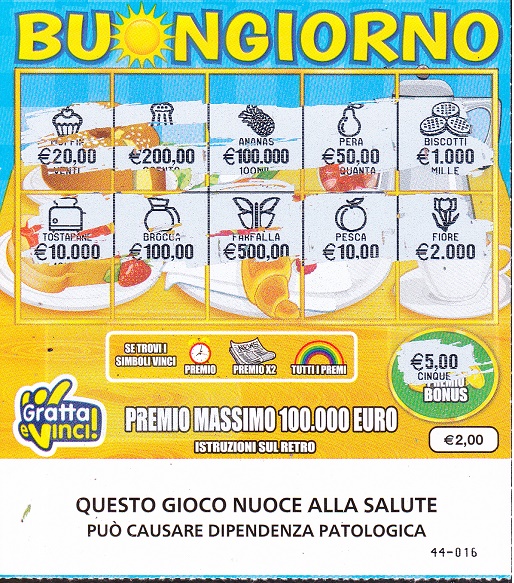 BUONGIORNO (44-016) 3071 - Nu. Catalogo 2-204