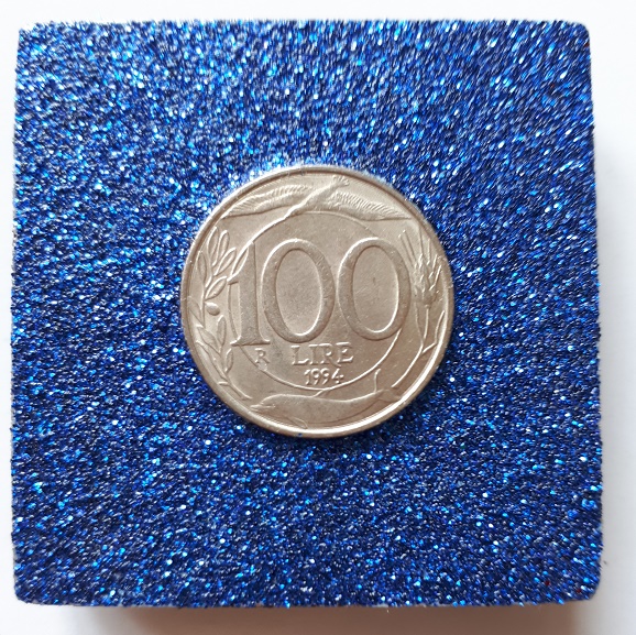 Anno 1994 lire 100 cm 5x5 blu