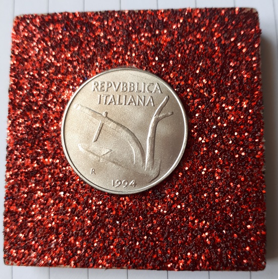 Anno 1994 lire 10 cm 5x5 rosso