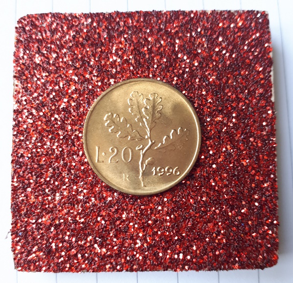 Anno 1996 lire 20 cm 5x5 rosso