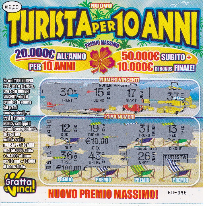 NUOVO Turista per 10 Anni