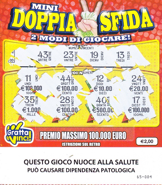 Mini DOPPIA Sfida (65-004) 3006- Nu. Catalogo  2-176