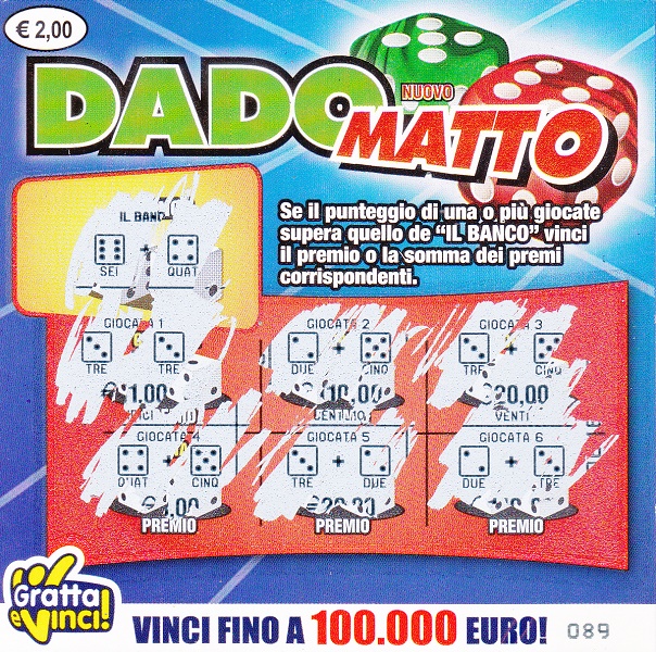 Nuovo Dado Matto (089) 1303- Nu. Catalogo 2144