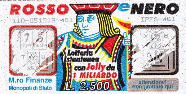 ROSSO e NERO (110-461) 110- Nu. Catalogo L-335