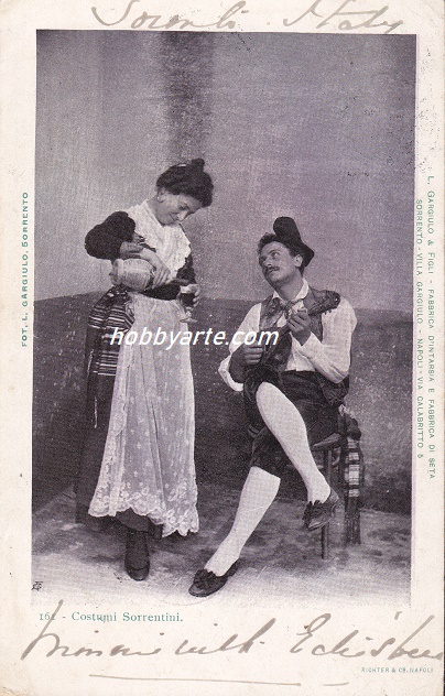 Sorrento (so-0029) Costumi Tarantella - Viaggiata 1903