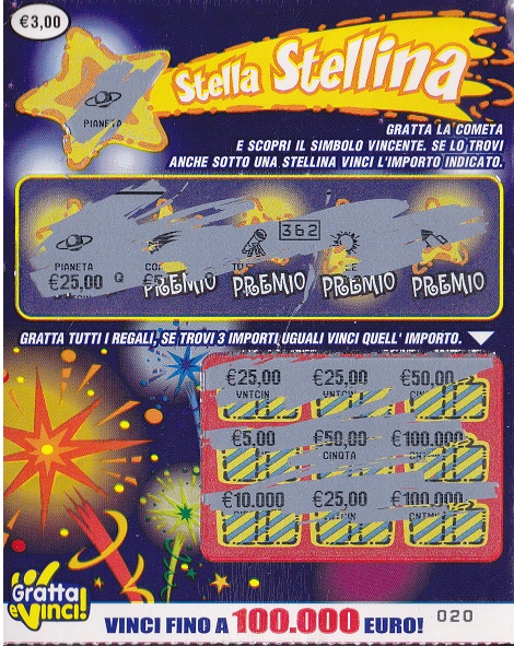 Stella Stellina (020)  0014- Nu. Catalogo 3-2  (Cv di  50,00)