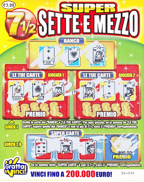 Super Sette e Mezzo (06-040) 1052- Nu. Catalogo 3-95